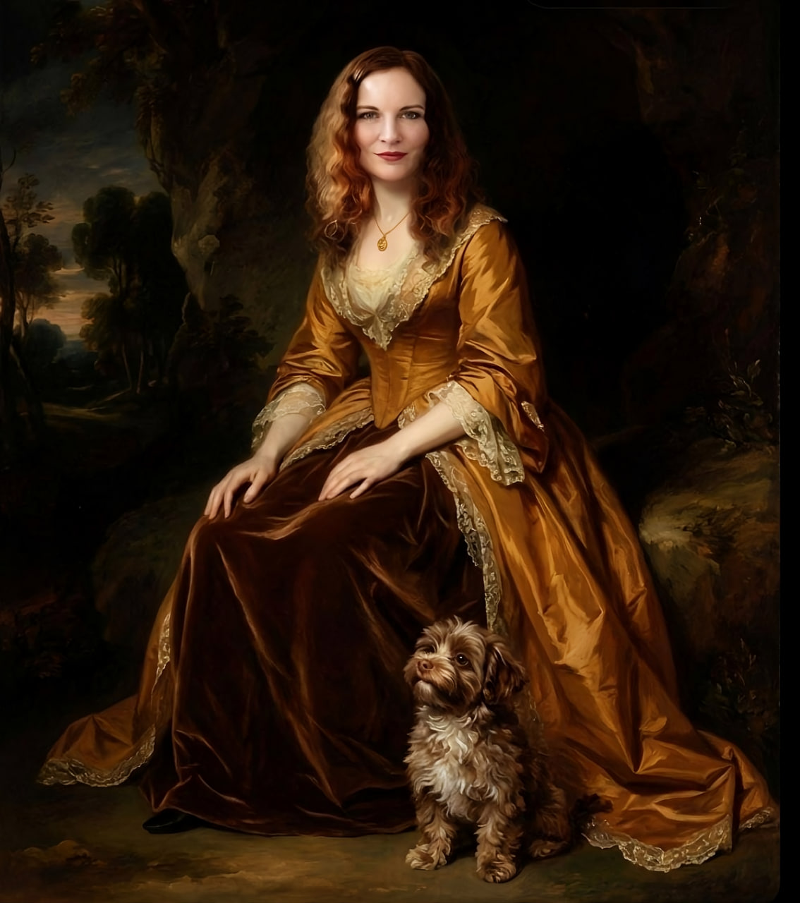 Julia Pfaffinger mit ihrem Hund Toffee